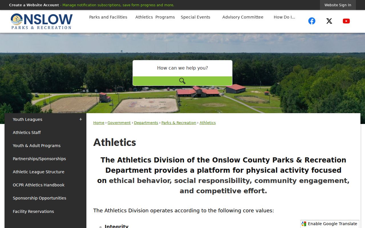 Onslow County voter registration records and Board of Elections office page